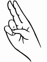 Pointing Hand Coloring Page sketch template
