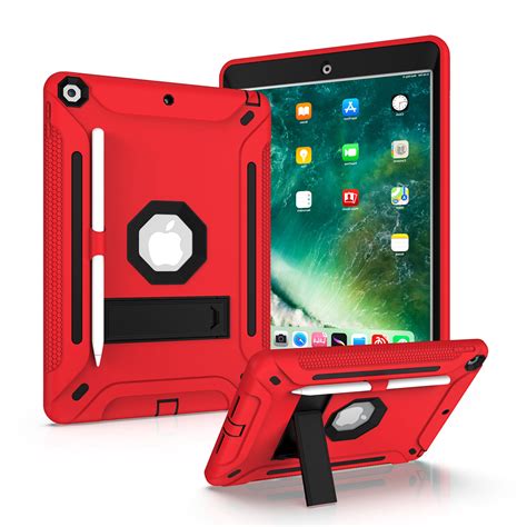 Dteck Shockproof Case For iPad 7th Generation 10.2 inch, Heavy Duty Rugged Hybrid Case High ...