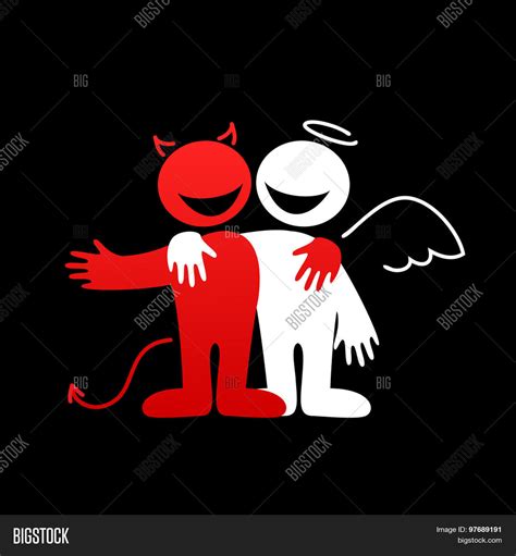 Angels Demons - Vector & Photo (Free Trial) | Bigstock