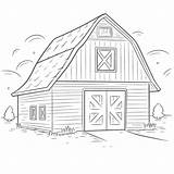 Barn Coloring Sheet sketch template