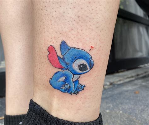 Stitch tattoo I did on my client :) : r/disney