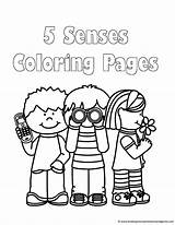 5 Senses Coloring Sheet sketch template