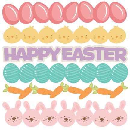 Easter Borders SVG cutting files easter egg svg cut file easter eggs ...