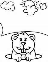 Groundhog Coloring Pages Sketch Page sketch template