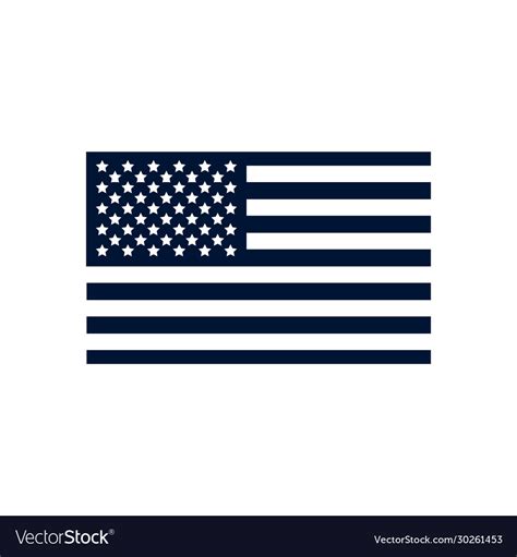 Isolated usa flag silhouette style icon Royalty Free Vector