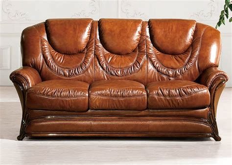 Brown Classic Italian Leather Sofa Set Shop modern Italian and luxury furniture, Prime Classic ...