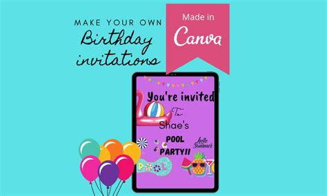 Let's Be Fun and Creative: Design Your Own Birthday Invitations Using Canva | Small Online Class ...