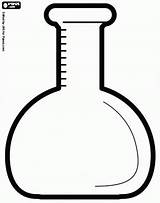 Volumetric flask A Measuring glass Container coloring Page  sketch template