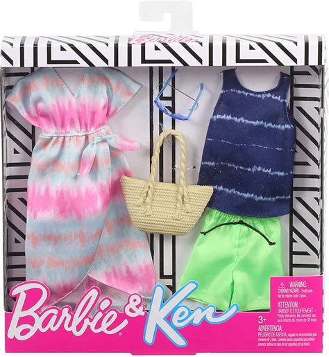 Barbie Fashion Pack with 1 Outfit for Barbie Doll and 1 for Ken Doll ...