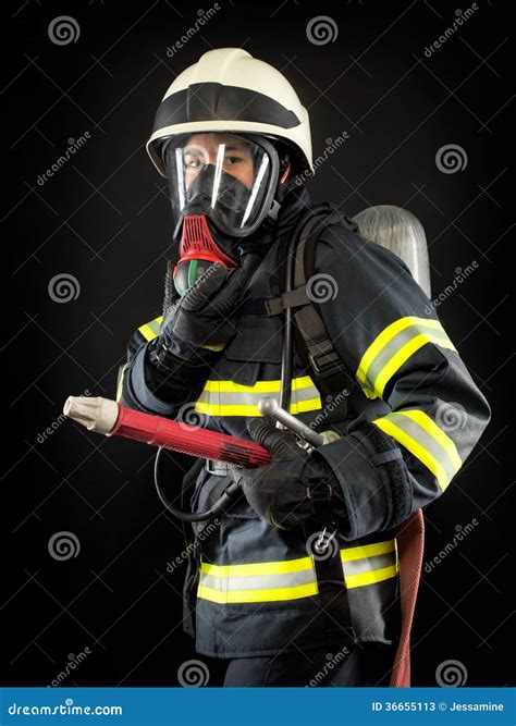 Firefighter In Protective Gear Stock Photos - Image: 36655113