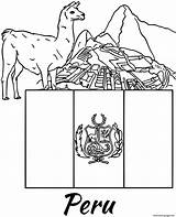 Coloring Flag Of Peru sketch template