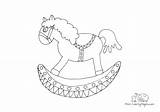 Coloring Page Rocking horse  Free Pages sketch template