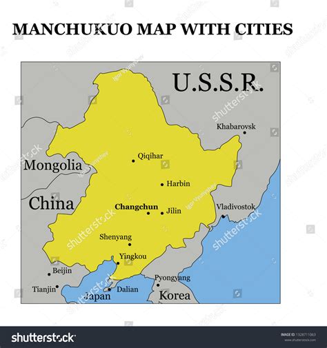 Historical Map Manchukuo On Territory Modern Stock Vector (Royalty Free) 1328711063 | Shutterstock