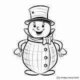 Blank Snowman Coloring Pages Printable sketch template