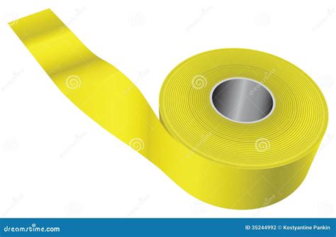 Yellow warning tape stock vector. Illustration of danger - 35244992