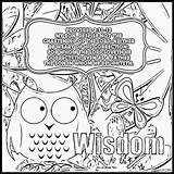 Childrens Gems In My Treasure Box Wisdom Coloring Sheets 4  Owl sketch template