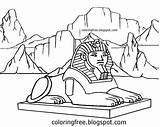 Sphinx Coloring Page sketch template