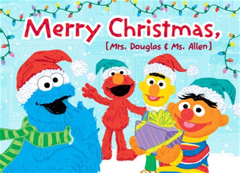 Cookie, Elmo, Bert & Ernie Christmas Christmas Card | Cardstore