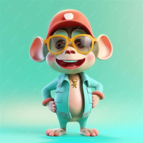 Premium Photo | Funny monkey wearing sunglasses on a colorful background generative ai