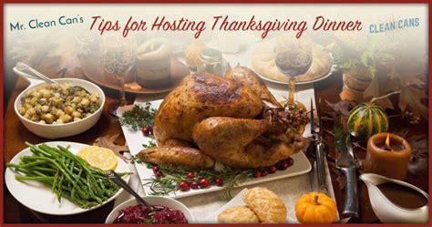 Tips for Hosting Thanksgiving Dinner - Clean Cans