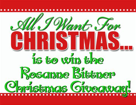 Christmas Giveaway! | Rosanne Bittner