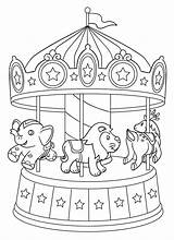 Simple Carousel Coloring Page  Free Printable Pages For Kids sketch template