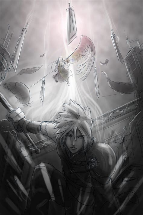 Omnislash (Cloud fanart) WIP by Samscrapbook on DeviantArt