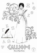 Pin On The Muses sketch template
