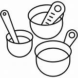 Measuring cups coloring Page Outline book Line Art  sketch template