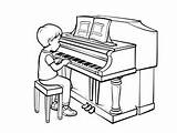 Piano Coloring Page  Coloring sketch template