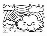 Cloud Coloring Page sketch template