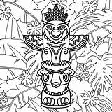 Wolf Totem Pole Page Coloring Pages sketch template