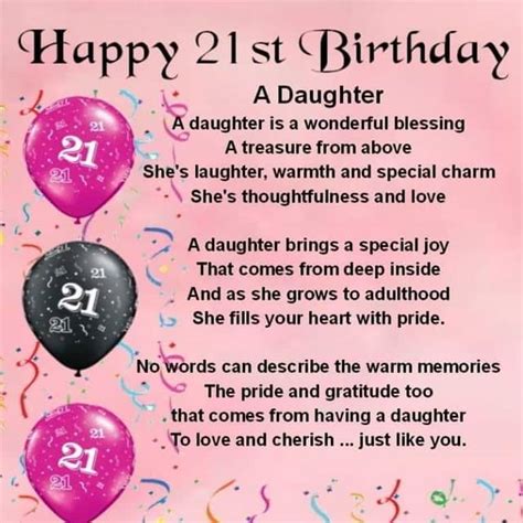 50+ 21st Birthday Wishes for Daughter - Messages Greetings Status
