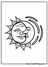 Hard Sun And Moon Coloring Pages sketch template