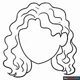 Curly Hair Coloring Page  Easy Drawing Guides sketch template