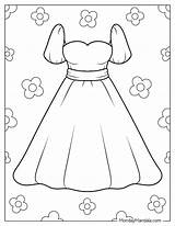 20 Dress Coloring Pages Free PDF Printables sketch template