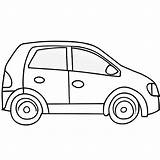 Simple Car Coloring Page · Creative Fabrica sketch template