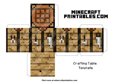 Minecraft Crafting Table Template