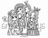 Gypsy Coloring Page Printable Instant Download By Smileywileys sketch template