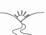 Sunrise coloring page  ColouringPages sketch template