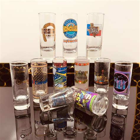 Double Shot Glasses, Lot Of 11 Tall, Colorful Shot Glasses. Inv 72 ...