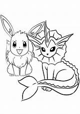 Pokemon Vaporeon Coloring Pages sketch template