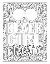 Black Girl Coloring Pages Inspirational Quotes  INSTANT DOWNLOAD Etsy sketch template