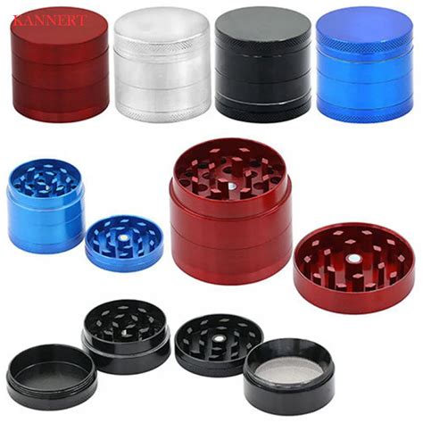 KANNERT New 4 Layer Metal Tobacco Grinder Herb Grinders Weed Pepper Food Seasoning Grinder Mills ...