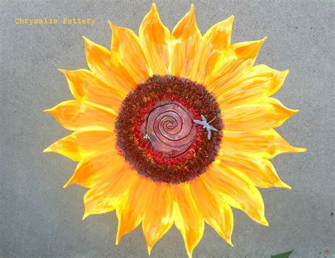 "Dragonfly Summer Sunflower" | Chrysalis Pottery www.facebook.com ...