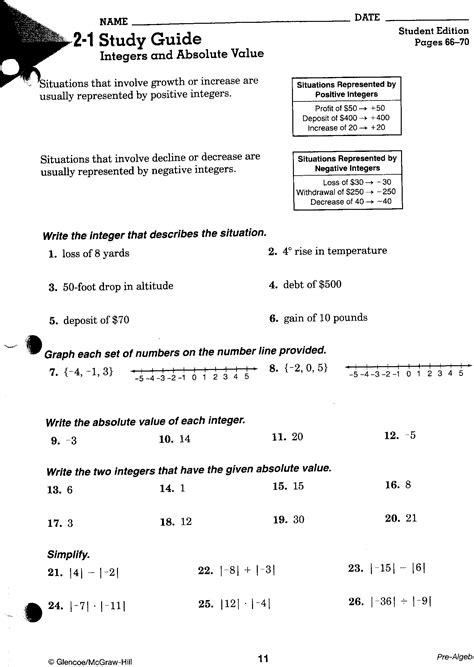 7th Grade Math Integers Worksheets