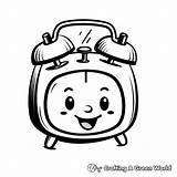 Alarm Clock Coloring Pages  Free & Printable sketch template