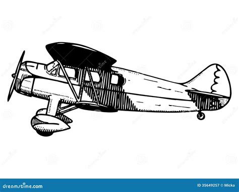 Old passenger plane stock vector. Illustration of airplane - 35649257