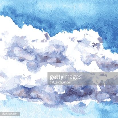 Watercolor Drawing Clouds Stock Vector | Royalty-Free | FreeImages