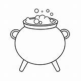 Cauldron Potion Witches Activityvillage Craft Sketch Coloring Page sketch template